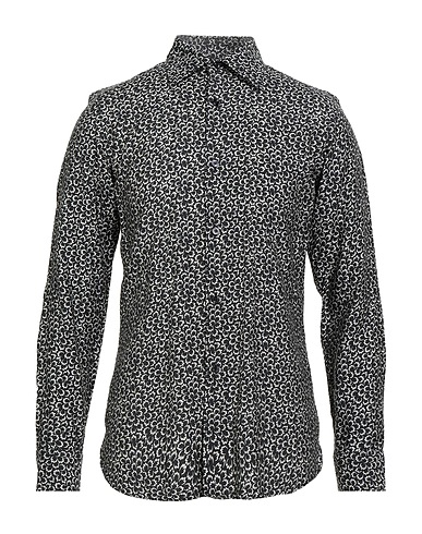 TOM FORD Patterned shirt Black 85% Viscose, 15% Silk