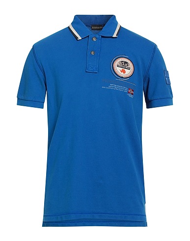NAPAPIJRI Polo shirt Blue 100% Cotton