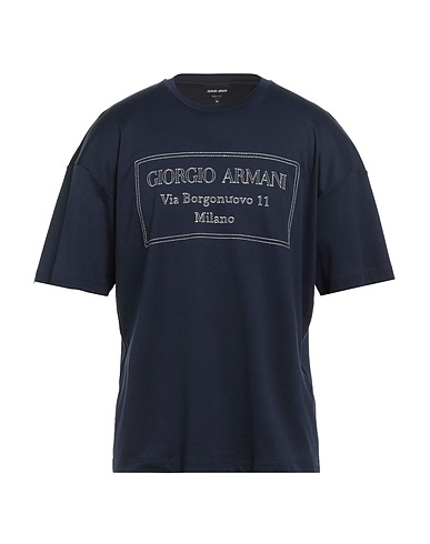 GIORGIO ARMANI T-shirt Midnight blue 100% Cotton