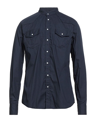 (#) 65 Camicia fantasia Blu notte 100% Cotone