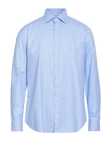 GIORGIO ARMANI Solid color shirt Sky blue 100% Cotton