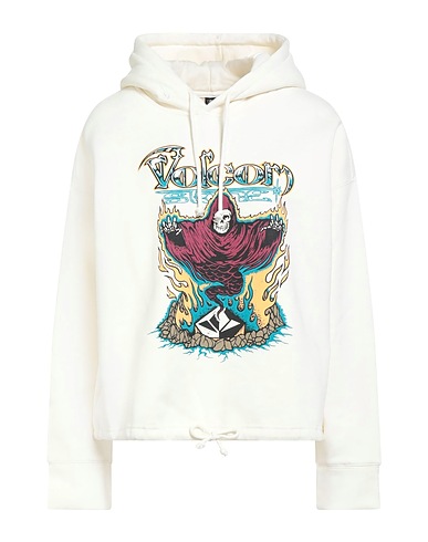 VOLCOM Hooded sweatshirt Ivory 68% Cotton, 32% Polyester