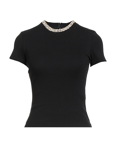 SANDRO T-shirt Black 97% Cotton, 3% Elastane