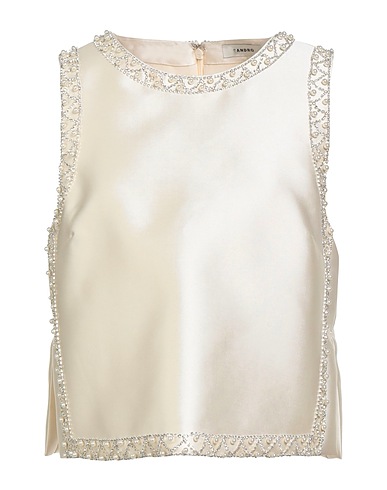 SANDRO Top Ivory 100% Polyester