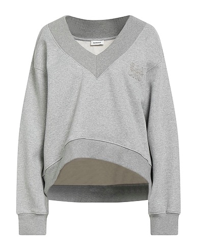 SANDRO Sweatshirt Light grey 82% Cotton, 18% Polyester