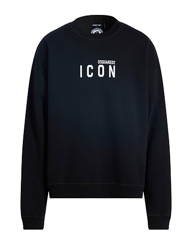 DSQUARED2 트레이닝 상의 ICON 블랙 100% 코튼