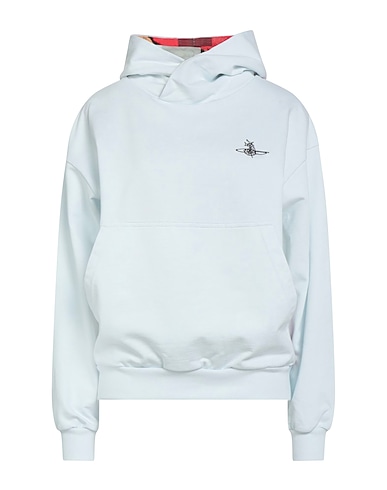 VIVIENNE WESTWOOD Hooded sweatshirt Sky blue 100% Organic cotton
