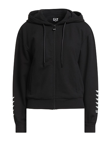 EA7 Felpa Nero 96% Cotone, 4% Elastan