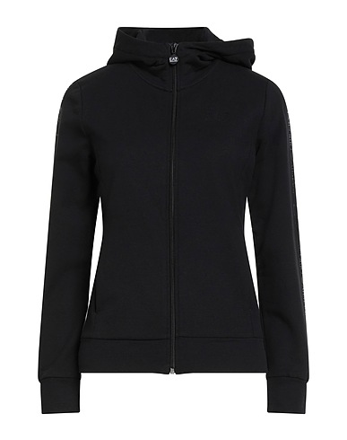 EA7 Hooded sweatshirt Black 96% Cotton, 4% Elastane