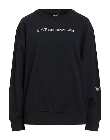 EA7 Sweatshirt Black 95% Cotton, 5% Elastane