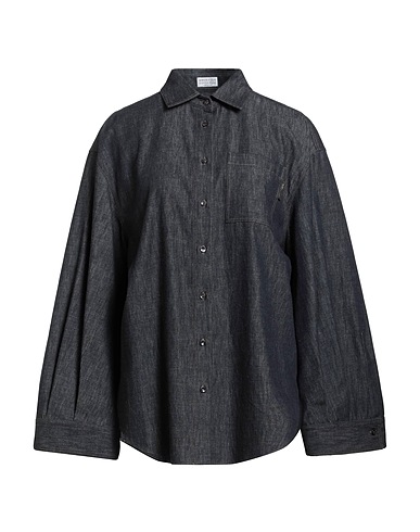 BRUNELLO CUCINELLI Denim shirt Blue 100% Cotton, Ecobrass