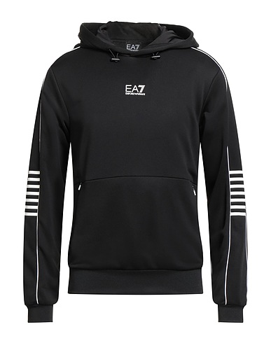 EA7 Felpa Nero 100% Poliestere, Elastan
