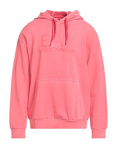 EA7 Hooded sweatshirt Salmon pink 100% Cotton, Elastane