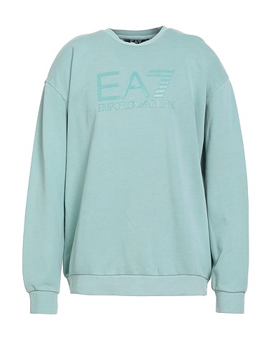 EA7 Sweatshirt Säuregrün 100% Baumwolle, Elastan