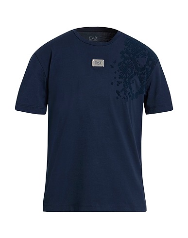 EA7 T-shirt Ναυτικό μπλε 100% Βαμβάκι