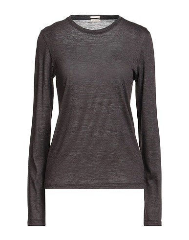 MASSIMO ALBA Camiseta básica Café 100% Lana