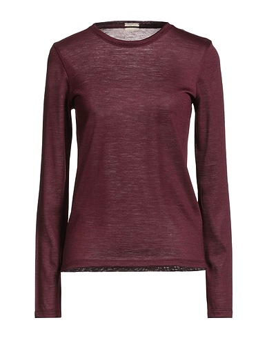 MASSIMO ALBA Basic T-Shirt Plum 100% Wool