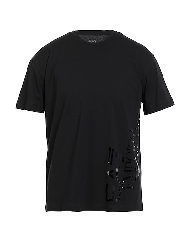 EA7 T-shirt Black 100% Cotton