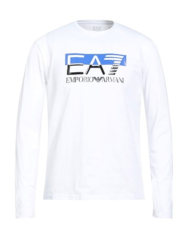 EA7 T-shirt White 95% Cotton, 5% Elastane