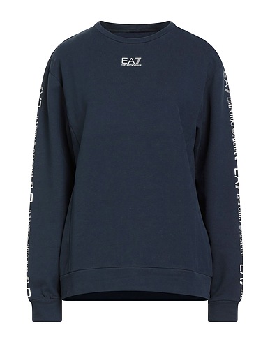 EA7 Sweatshirt Navy blue 96% Cotton, 4% Elastane
