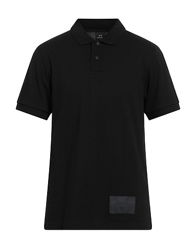 ARMANI EXCHANGE Polo shirt Black 100% Cotton