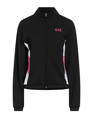 EA7 Sweatshirt Black 50% Polyester, 24% Cotton, 23% Modal, 3% Elastane