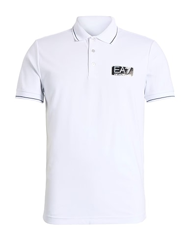 EA7 Polo shirt BIANCO 55% Viscose, 40% Polyamide, 5% Elastane