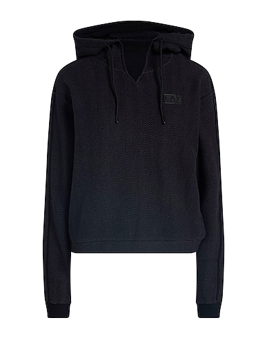 EA7 Hooded track jacket  Black 100% Cotton