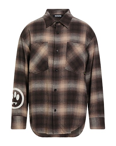 BARROW Checked shirt Chocolate brown 80% Cotton, 20% Polyester