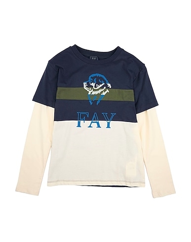 FAY T-shirt JUNIOR Blu notte 100% Cotone