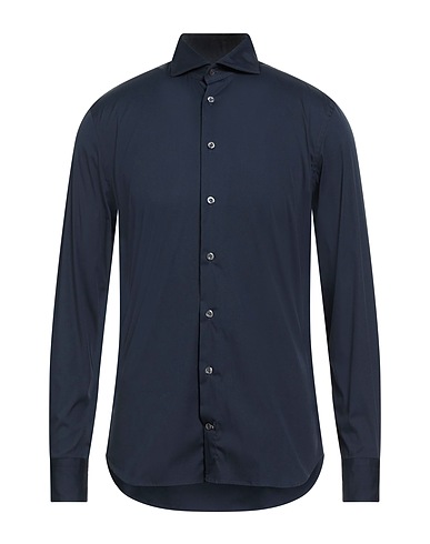 EDWARD COPPER Solid colour shirt 78% Cotton, 18% Polyamide, 4% Elastane