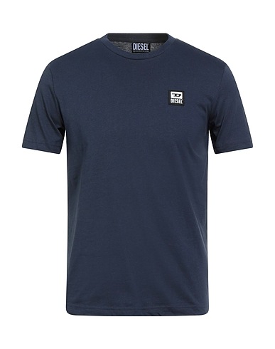DIESEL Basic T-Shirt Navy blue 100% Cotton