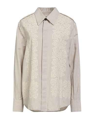 FEDERICO CINA Leinenhemd Beige 100% Leinen