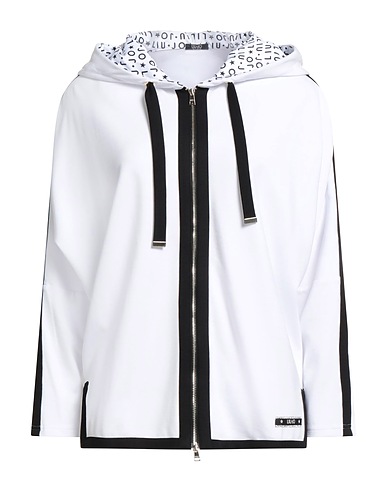 LIU •JO Hooded sweatshirt White 82% Viscose, 13% Polyamide, 5% Elastane