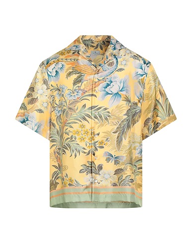 ETRO Patterned shirt Yellow 100% Silk