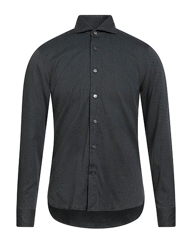 ORIAN Solid colour shirt VINTAGE Charcoal 100% Cotton