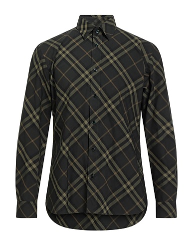 BURBERRY Patterned shirt Dark green 100% Cotton