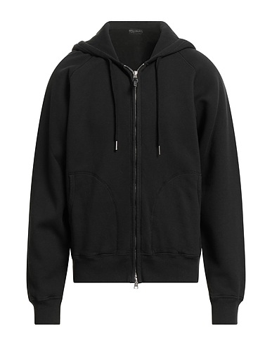 TOM FORD Hooded track jacket  Black 100% Cotton, Lambskin