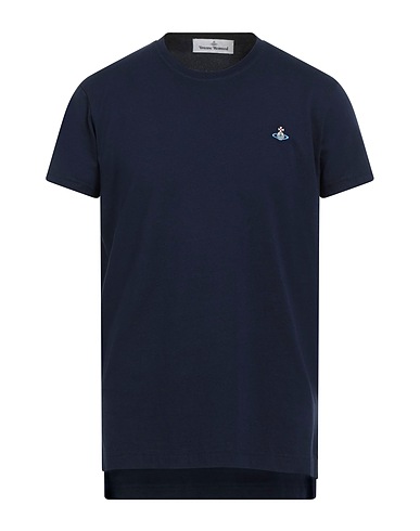 VIVIENNE WESTWOOD Basic T-shirt Midnight blue 100% Organic cotton