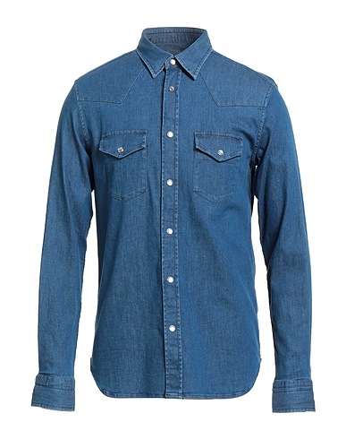 TOM FORD Denim shirt Blue 99% Cotton, 1% Elastane