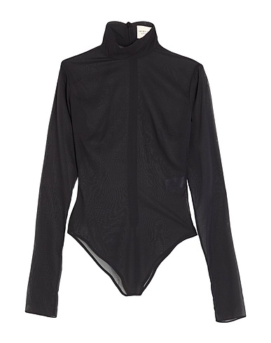 THE NEW ARRIVALS ILKYAZ OZEL TOPWEAR Black 100% Silk