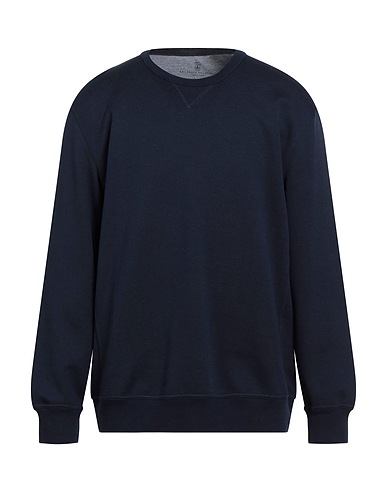 BRUNELLO CUCINELLI Sweatshirt Navy blue 64% Cotton, 26% Polyamide, 6% Cashmere, 4% Silk