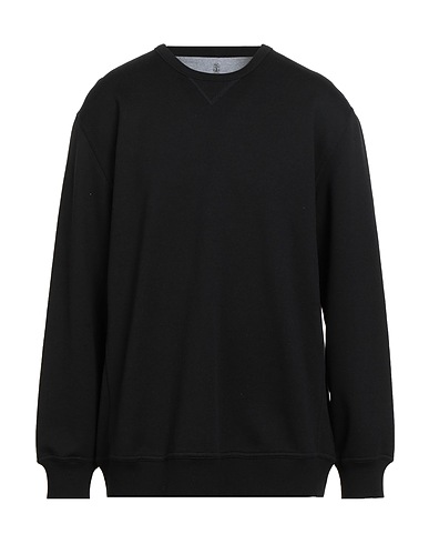 BRUNELLO CUCINELLI Sweatshirt Black 64% Cotton, 26% Polyamide, 6% Cashmere, 4% Silk