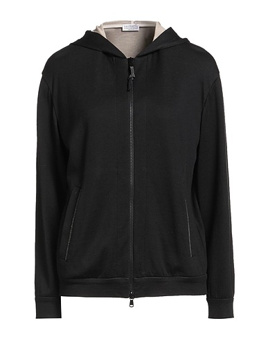 BRUNELLO CUCINELLI Cardigan Black 67% Cotton, 31% Silk, 2% Polyamide, Brass
