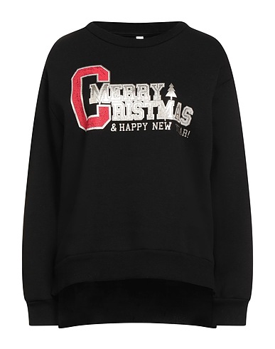 TENSIONE IN Sweatshirt Black 65% Cotton, 35% Polyester