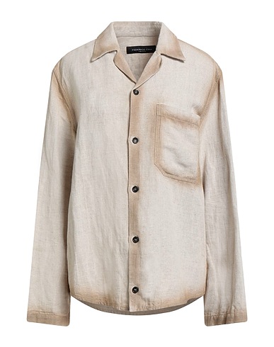 FEDERICO CINA Linen shirt Beige 100% Linen