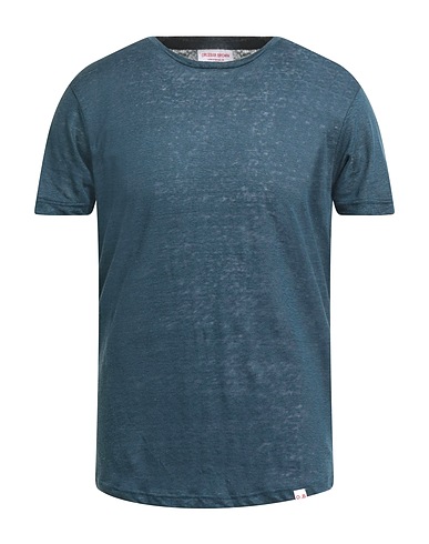 ORLEBAR BROWN Basic T-shirt Deep teal 100% Linen