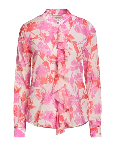 ALESSIA SANTI Floral shirts & blouses Fuchsia 100% Cotton