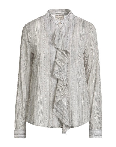 ALESSIA SANTI Patterned shirts & blouses White 100% Cotton