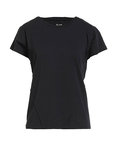 EA7 Basic T-shirt Black 70% Cotton, 26% Modal, 4% Elastane